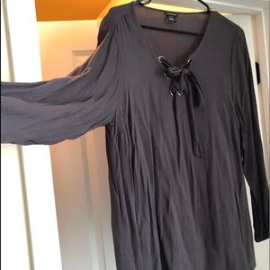 Blouse with bell sleeves